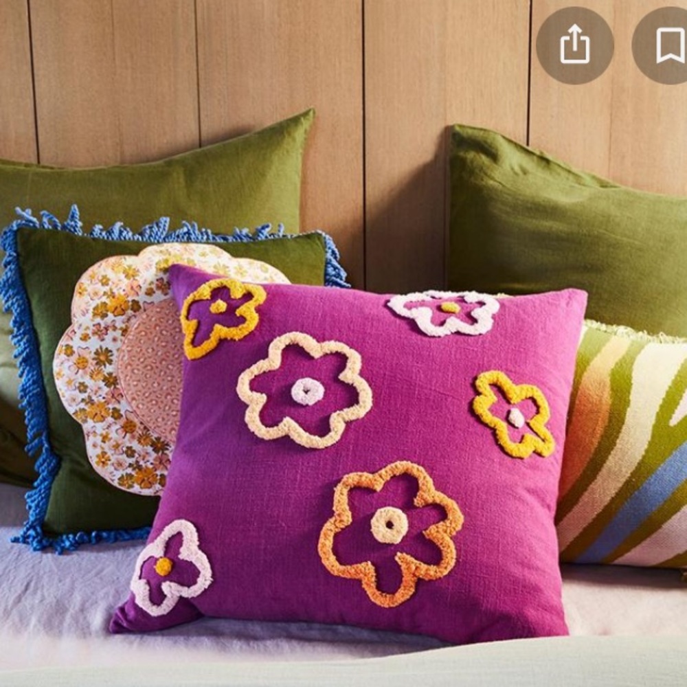 Sage x Clare Purple Decorative Pillow / Cushion